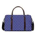 Blue And White Polka Dot Pattern Print Duffle Bag
