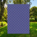 Blue And White Polka Dot Pattern Print Garden Flag