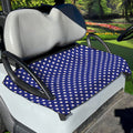 Blue And White Polka Dot Pattern Print Golf Cart Seat Cover