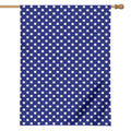 Blue And White Polka Dot Pattern Print House Flag