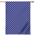 Blue And White Polka Dot Pattern Print House Flag