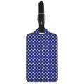 Blue And White Polka Dot Pattern Print Luggage Tag