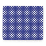 Blue And White Polka Dot Pattern Print Mouse Pad