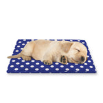 Blue And White Polka Dot Pattern Print Pet Cooling Mat Cover