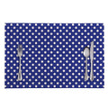 Blue And White Polka Dot Pattern Print Placemat