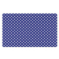 Blue And White Polka Dot Pattern Print Polyester Doormat