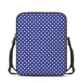Blue And White Polka Dot Pattern Print Rectangular Crossbody Bag
