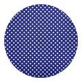 Blue And White Polka Dot Pattern Print Round Blanket