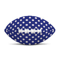 Blue And White Polka Dot Pattern Print Rugby Ball