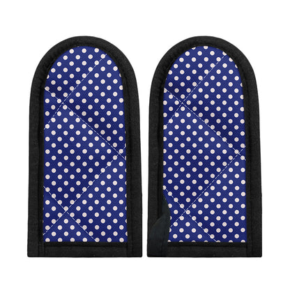 Blue And White Polka Dot Pattern Print Skillet Handle Cover