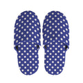 Blue And White Polka Dot Pattern Print Slippers