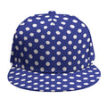 Blue And White Polka Dot Pattern Print Snapback Cap