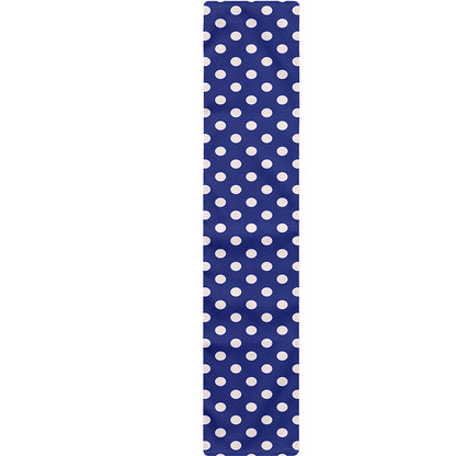Blue And White Polka Dot Pattern Print Table Runner