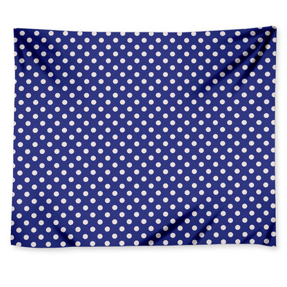Blue And White Polka Dot Pattern Print Tapestry