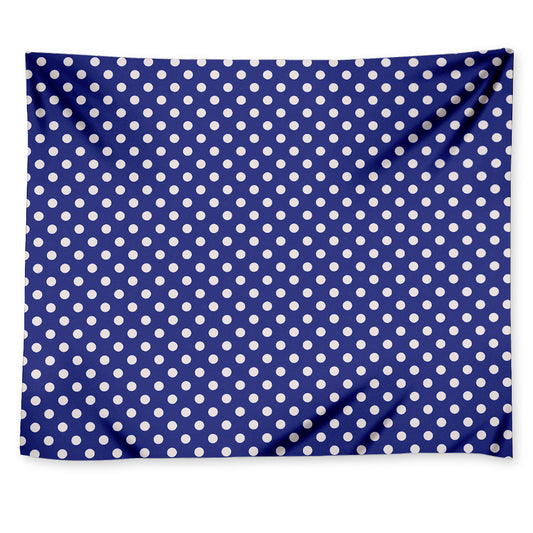 Blue And White Polka Dot Pattern Print Tapestry