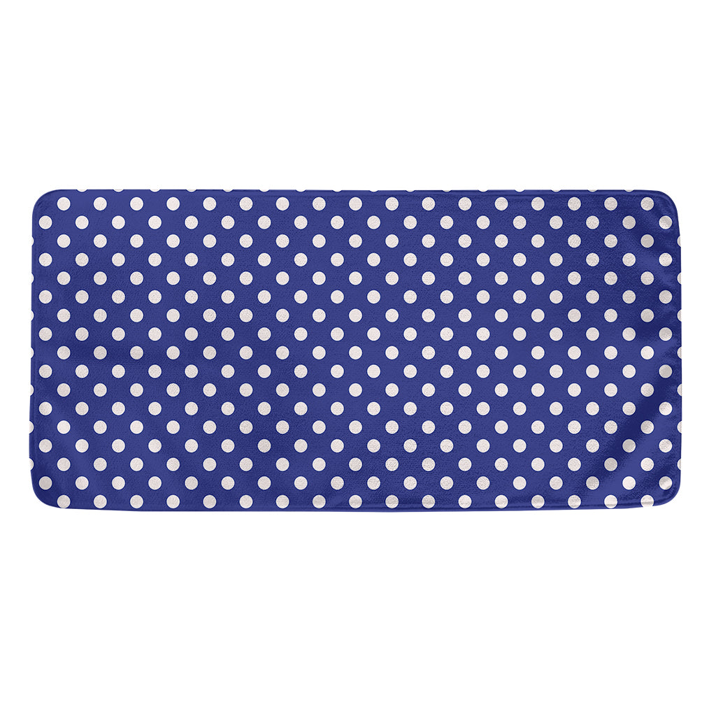 Blue And White Polka Dot Pattern Print Towel