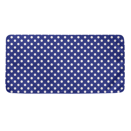 Blue And White Polka Dot Pattern Print Towel