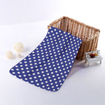 Blue And White Polka Dot Pattern Print Towel