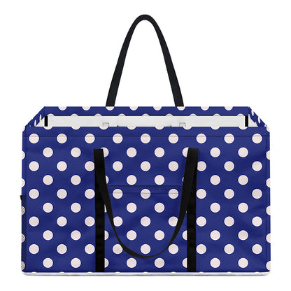 Blue And White Polka Dot Pattern Print Utility Tote Bag