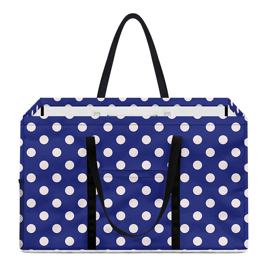 Blue And White Polka Dot Pattern Print Utility Tote Bag
