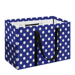 Blue And White Polka Dot Pattern Print Utility Tote Bag