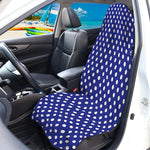 Blue And White Polka Dot Pattern Print Waterproof Car Seat Cover