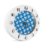 Blue And White Sea Turtle Pattern Print Alarm Clock