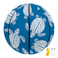 Blue And White Sea Turtle Pattern Print Basketball