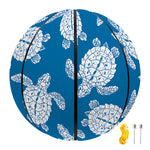 Blue And White Sea Turtle Pattern Print Basketball