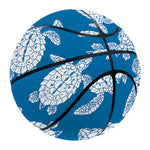Blue And White Sea Turtle Pattern Print Basketball