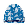 Blue And White Sea Turtle Pattern Print Beanie