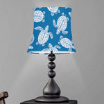 Blue And White Sea Turtle Pattern Print Bell Lamp Shade