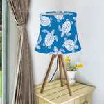 Blue And White Sea Turtle Pattern Print Bell Lamp Shade