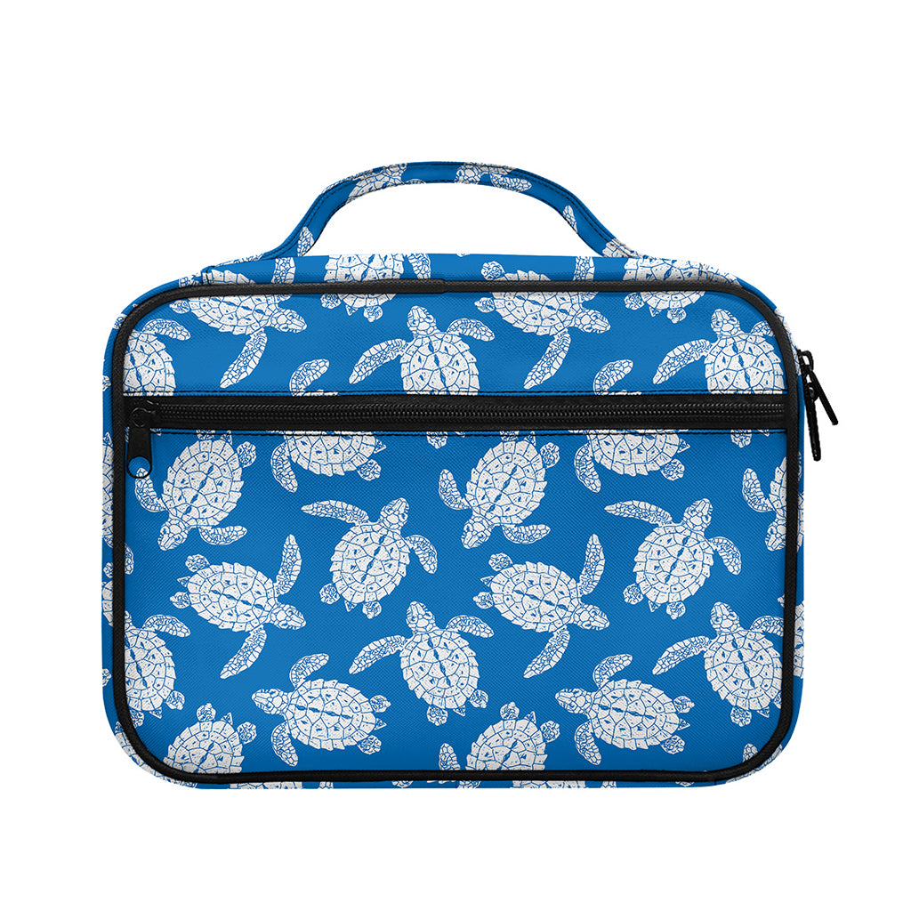 Blue And White Sea Turtle Pattern Print Briefcase Bible Bag