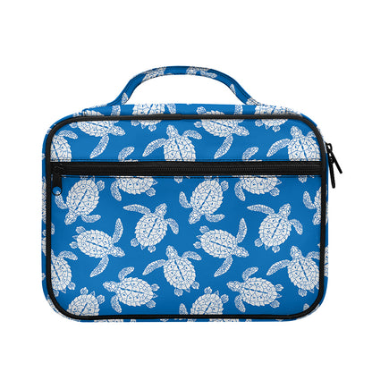 Blue And White Sea Turtle Pattern Print Briefcase Bible Bag