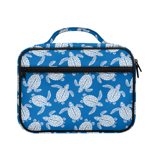 Blue And White Sea Turtle Pattern Print Briefcase Bible Bag