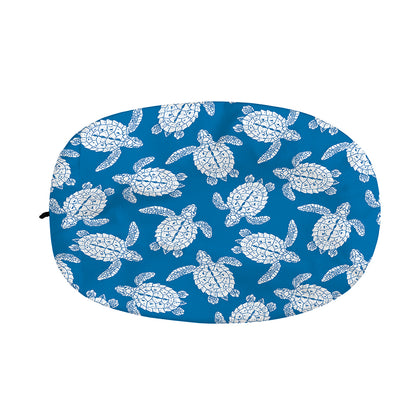 Blue And White Sea Turtle Pattern Print Car Side Mirror Covers