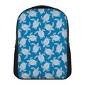 Blue And White Sea Turtle Pattern Print Casual Backpack