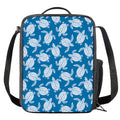 Blue And White Sea Turtle Pattern Print Crossbody Lunch Bag