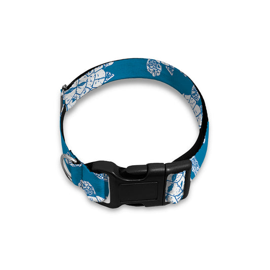 Blue And White Sea Turtle Pattern Print Dog Collar