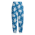 Blue And White Sea Turtle Pattern Print Fleece Lined Knit Pants