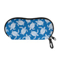 Blue And White Sea Turtle Pattern Print Glasses Case