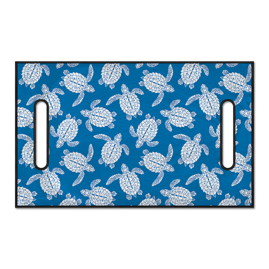 Blue And White Sea Turtle Pattern Print Golf Cart Seat Cover