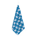 Blue And White Sea Turtle Pattern Print Hand Towel