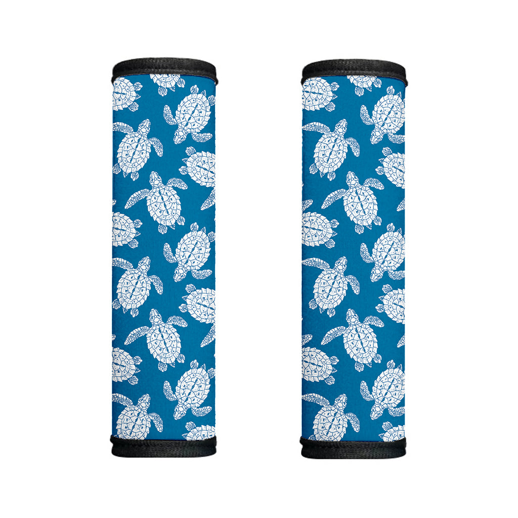 Blue And White Sea Turtle Pattern Print Handle Covers