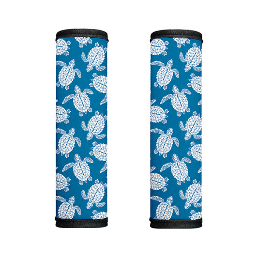 Blue And White Sea Turtle Pattern Print Handle Covers