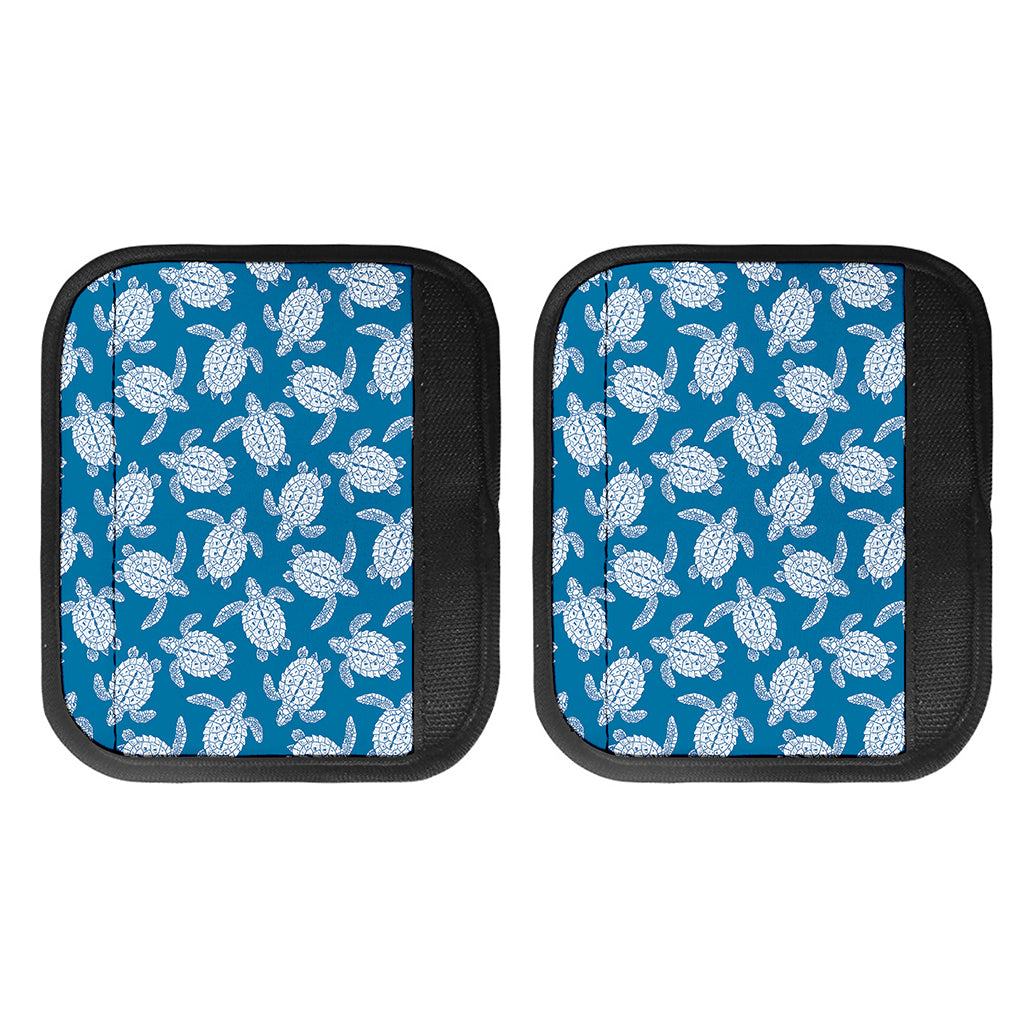 Blue And White Sea Turtle Pattern Print Handle Covers