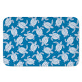 Blue And White Sea Turtle Pattern Print Indoor Door Mat