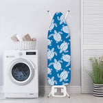 Blue And White Sea Turtle Pattern Print Ironing Board Cover