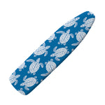Blue And White Sea Turtle Pattern Print Ironing Board Cover